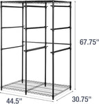 CleverMade 27 Gallon Tote Storage Rack, 10-Bin Double Tower, 500 lb, Black