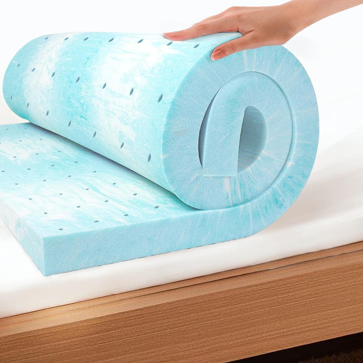 EGO 3 Inch King Mattress Topper Gel Memory Foam for Pressure Relief