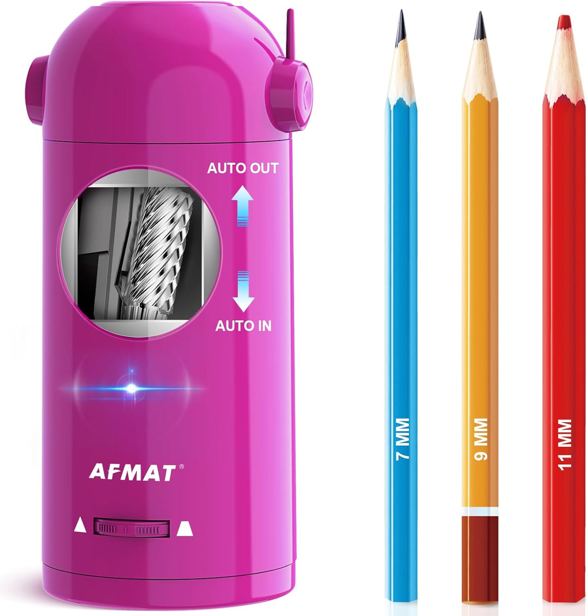 AFMAT 6-Hole Heavy Duty Electric Pencil Sharpener and Robot Pencil Sharpener