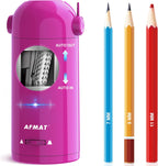 AFMAT Fully Automatic Pencil Sharpener, 2 Pack (Purple and Blue)