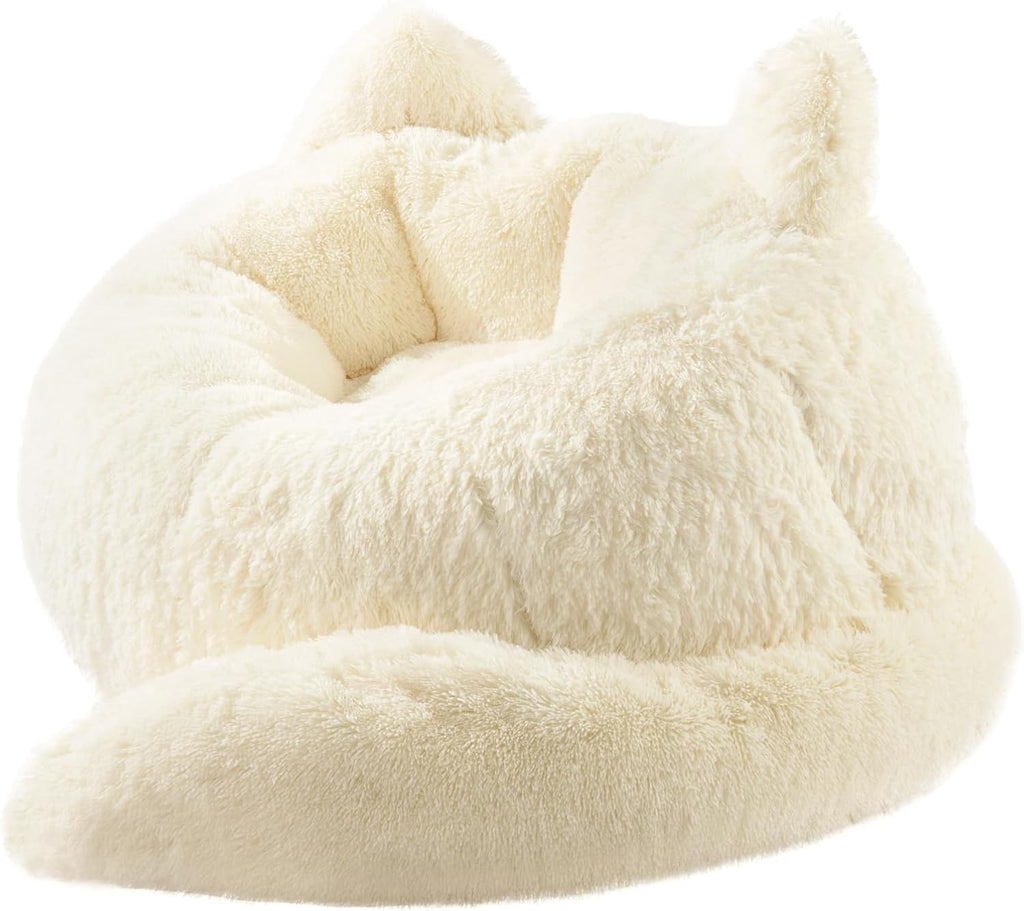 Bean Bag Chair for Adults Teens, Giant Faux Fur Cat Beanbag Sofa