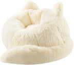 Bean Bag Chair for Adults Teens, Giant Faux Fur Cat Beanbag Sofa