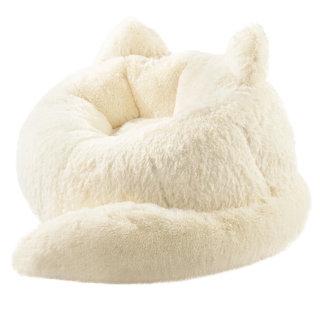 Bean Bag Chair for Adults Teens, Giant Faux Fur Cat Beanbag Sofa