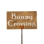 Funny Garden Stake 20 to 33 Inches Tall (Bunny Crossing, XL 33" Tall)