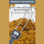 Digital Tobacco Moisture Meter Tester with LCD Display Measuring Range 8% to 40% Resolution 0.1 Accuracy ± 0.5% n
