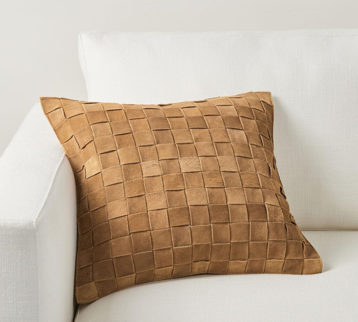 Genuine Lamb Leather Cushion Pillow Cover - Luxury Leather Pillow Case - Modern, Boho, Farmhouse Home Decor - Bedroom Couch, Living Room, Sofa Bed