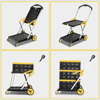 TOLRET Shopping Cart with Wheels, 200 lbs Capacity Grocery Cart on Wheels