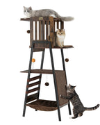 FourFurPets Modern Cat Tree, 58-Inch Cat Tower for Large Cats, Big Hammock