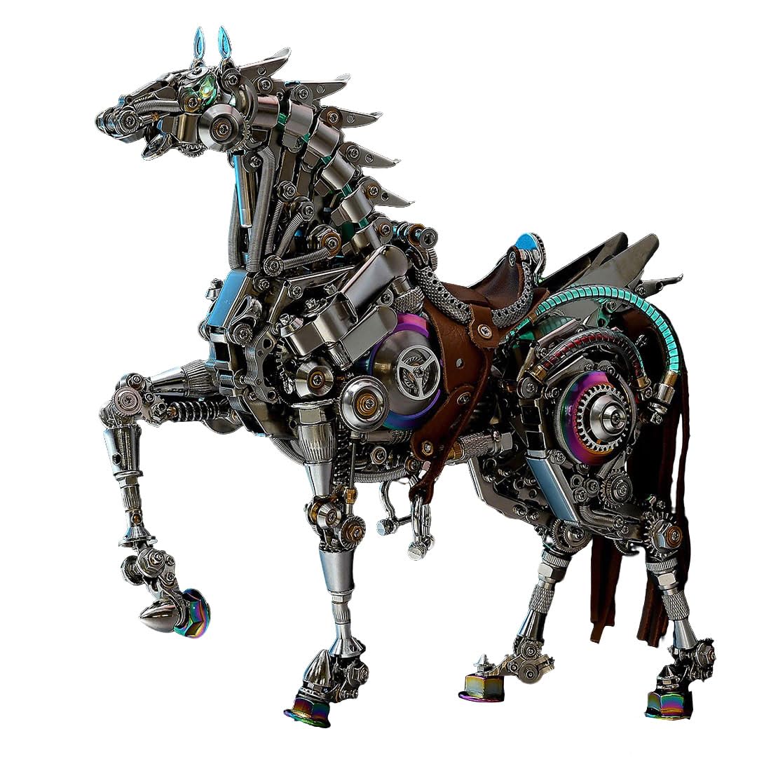 3D Metal Puzzle for Adults, ﻿Steampunk Mechanical Horse DIY Assembly Sculpture with Movable Joints, Collectible Desk Art Display (1500+PCS)