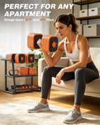 Rendpas 4-in-1 Adjustable Dumbbell Set with Foldable Bench for Home Gym