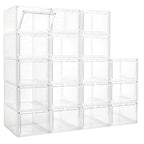 LXLXXL 18 Pack Storage Bins with Lids, 19 Qt Stackable Clear Storage Box