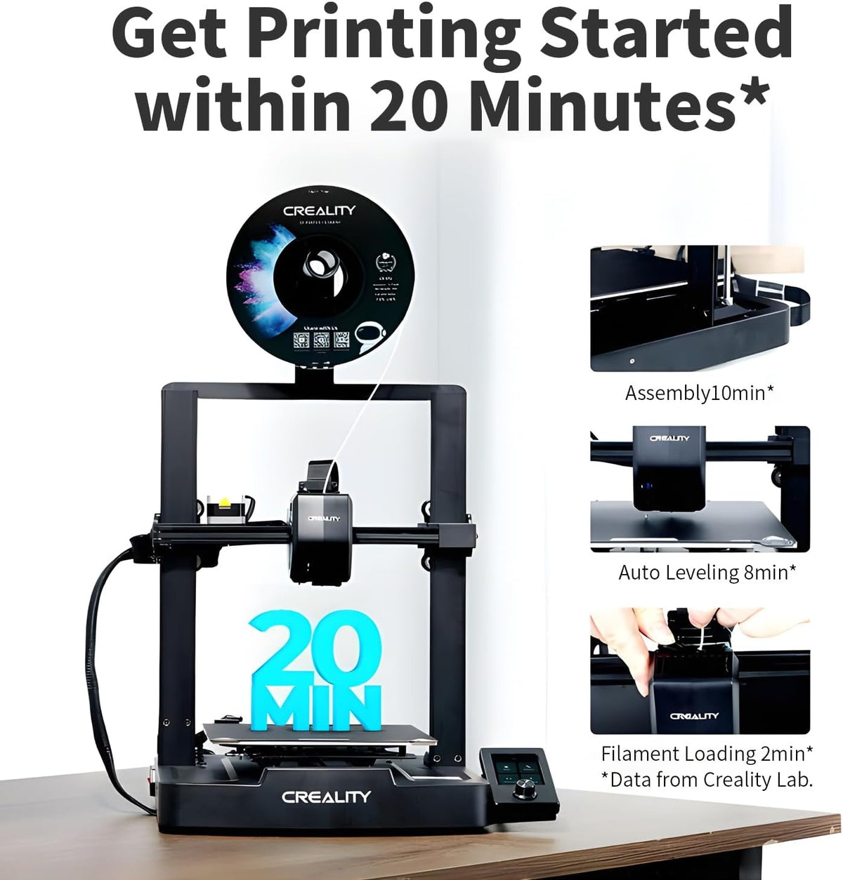 Official Creality Ender 3 V3 SE 3D Printer, Upgraded Ender 3, 250mm/s 2500mm/s² Fast 3D Printer, Auto Leveling, Direct Extruder, PC Spring Steel Bed, Auto-Load Filament, Print Size 8.66x8.66x9.84in