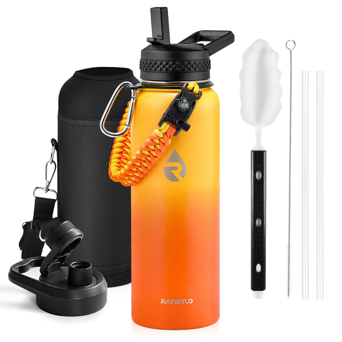 RAYMYLO Insulated Water Bottle 40 oz, Triple Wall Vacuum Stainless Steel