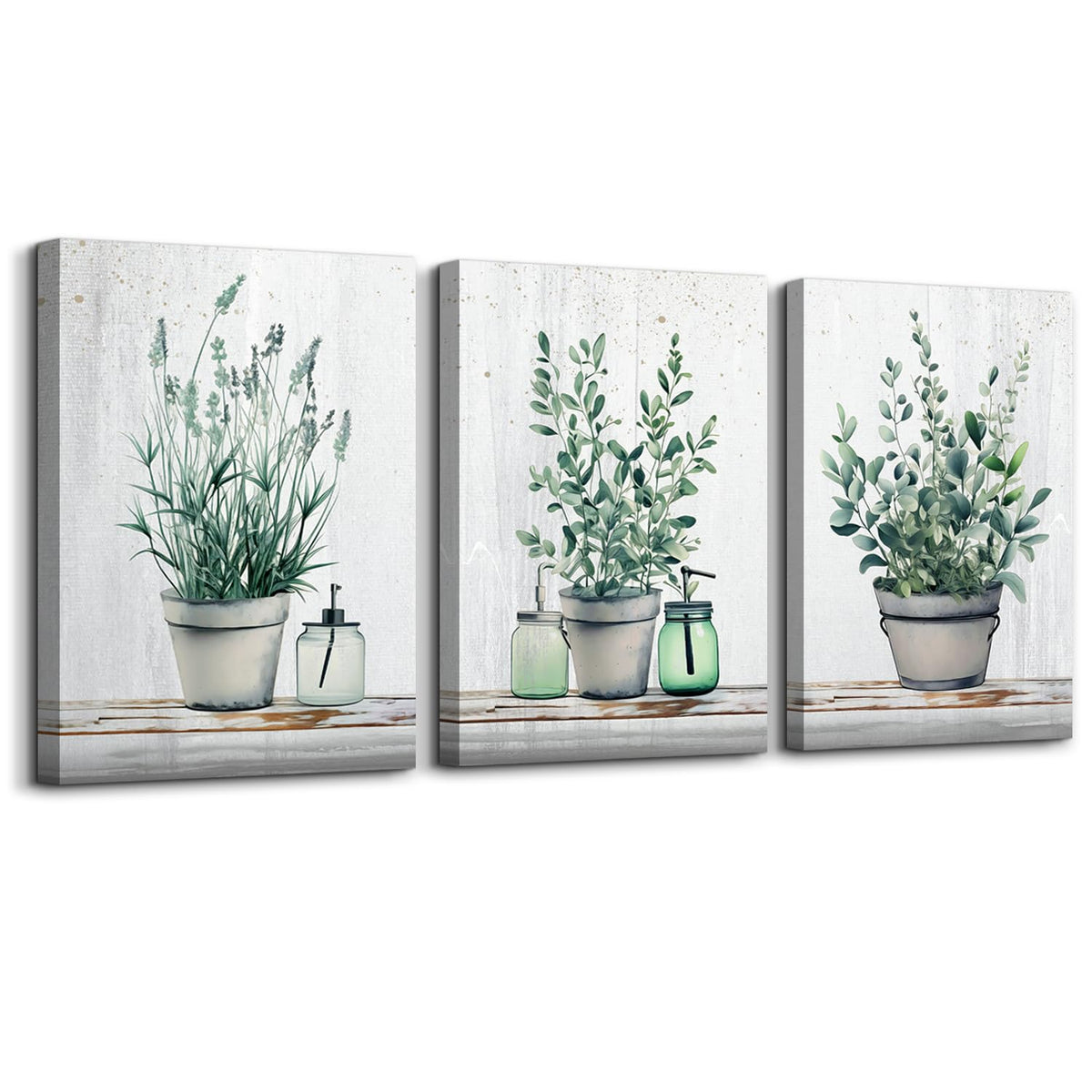 MHARTK66 Large Size Wall Art for Living Room Modern Wall Decor for Bedroom Office Decor Abstract Mountain Forest Landscapes Ink Painting 3 Piece Framed Canvas Art Prints Ready to Hang Wall Pictures