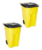 Rubbermaid Commercial Products Brute Rollout Trash Can, Gray, 65-Gallon