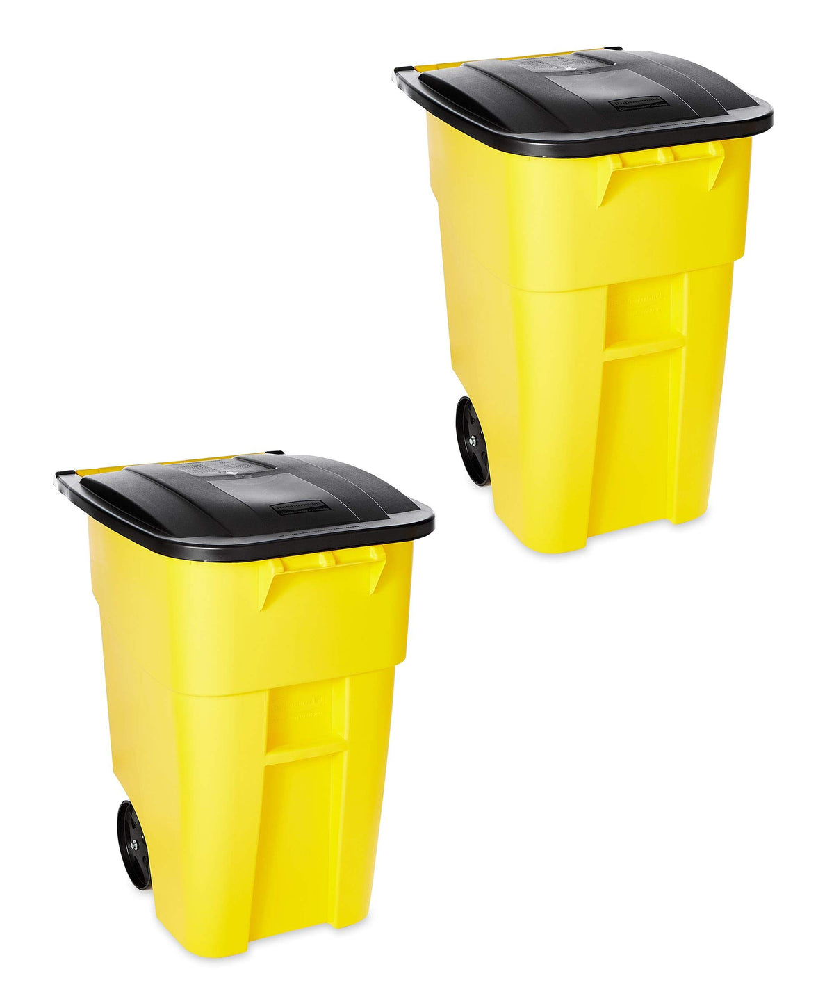 Rubbermaid Commercial Products Brute Rollout Trash Can, Gray, 65-Gallon