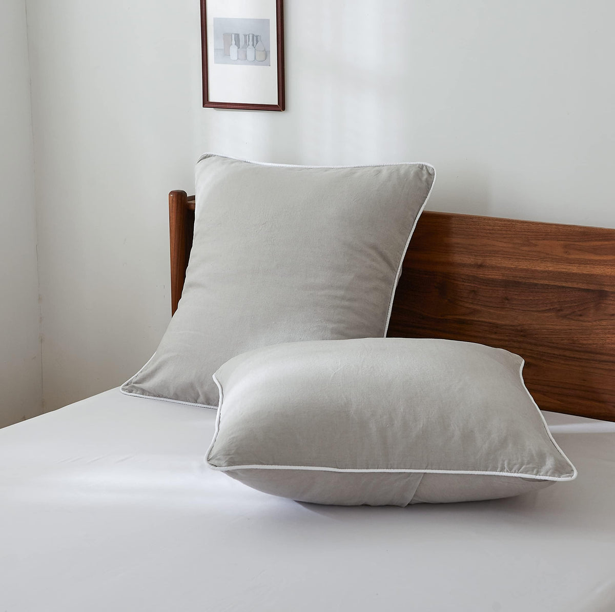 Simple&Opulence 100% Linen Duvet Cover Set, 3 PCS Natural French Flax Linen Duvet Cover King Size, Breathable Soft Comfy Linen Bedding Comforter Cover with 2 Pillowcases(Linen, 104"x92")