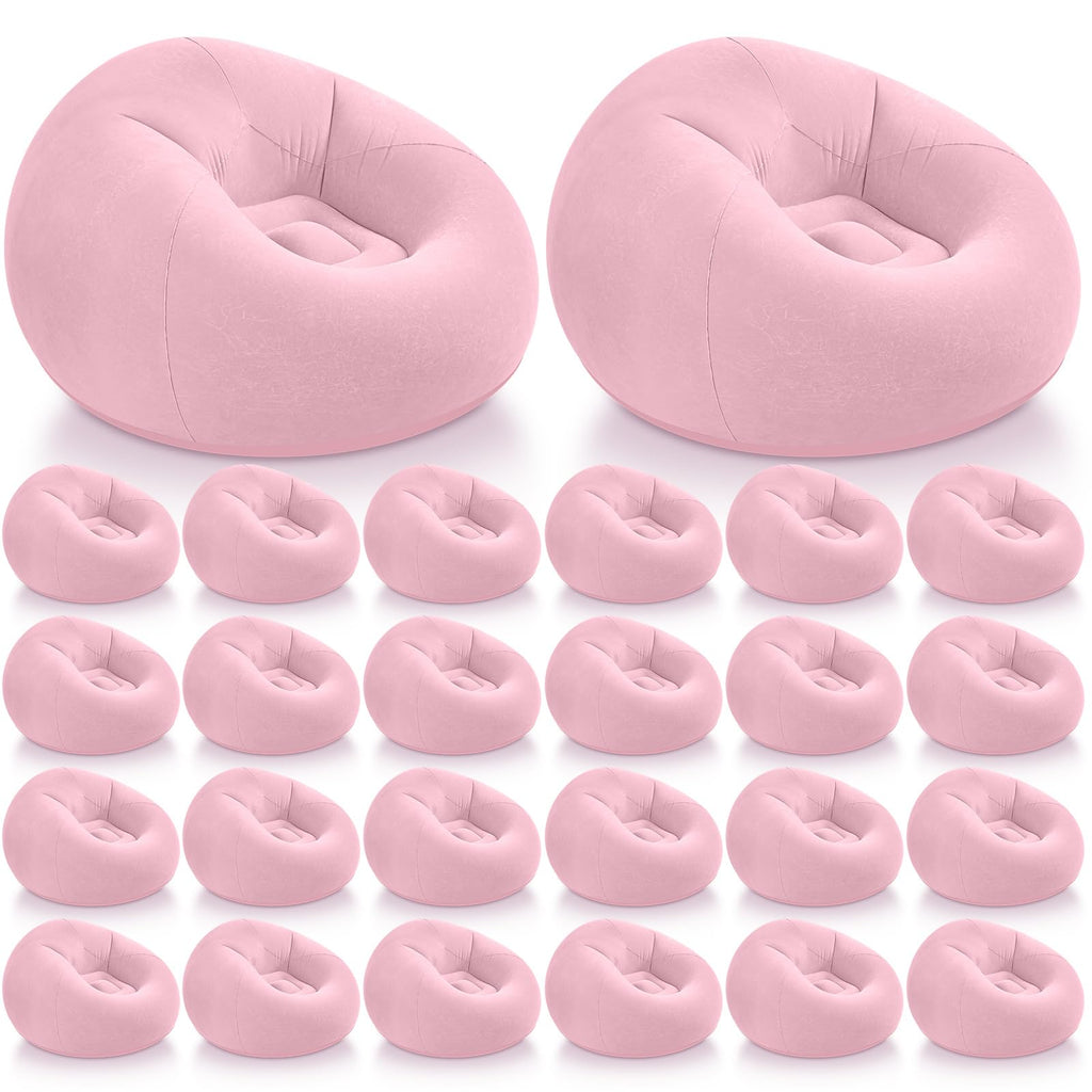 Realspring Inflatable Bean Bag Chairs,Coffee,4 Pcs