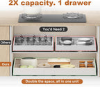 Fokyfok Pull Out Cabinet Organizer,23"-31"W,17"-24"D,Expandable,Adhesive