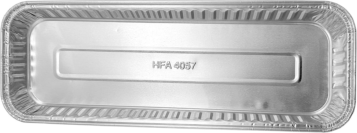 PACTOGO 11" x 4" x 1" Disposable Aluminum Foil Oblong Danish Cake Pans with Clear Hinged Lid Containers - Ideal Baking Tins for Sweets, Coffee Cakes, Danishes, Cookies, Brownies (Pack of 100)