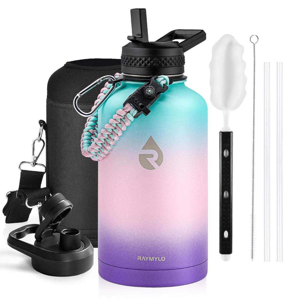 RAYMYLO Insulated Water Bottle 40 oz, Triple Wall Vacuum Stainless Steel