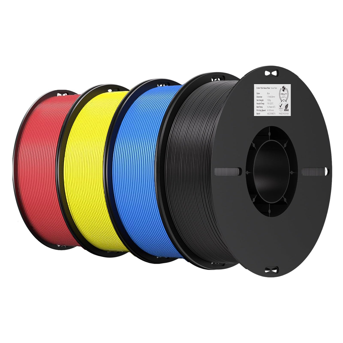 Creality PLA 3D Printer Filament, Multicolor, 12-Pack, 12KG Total