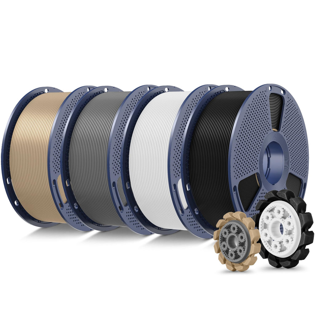 SUNLU PLA+2.0 3D Printer Filament, Multicolor, 10-Pack (10KG)