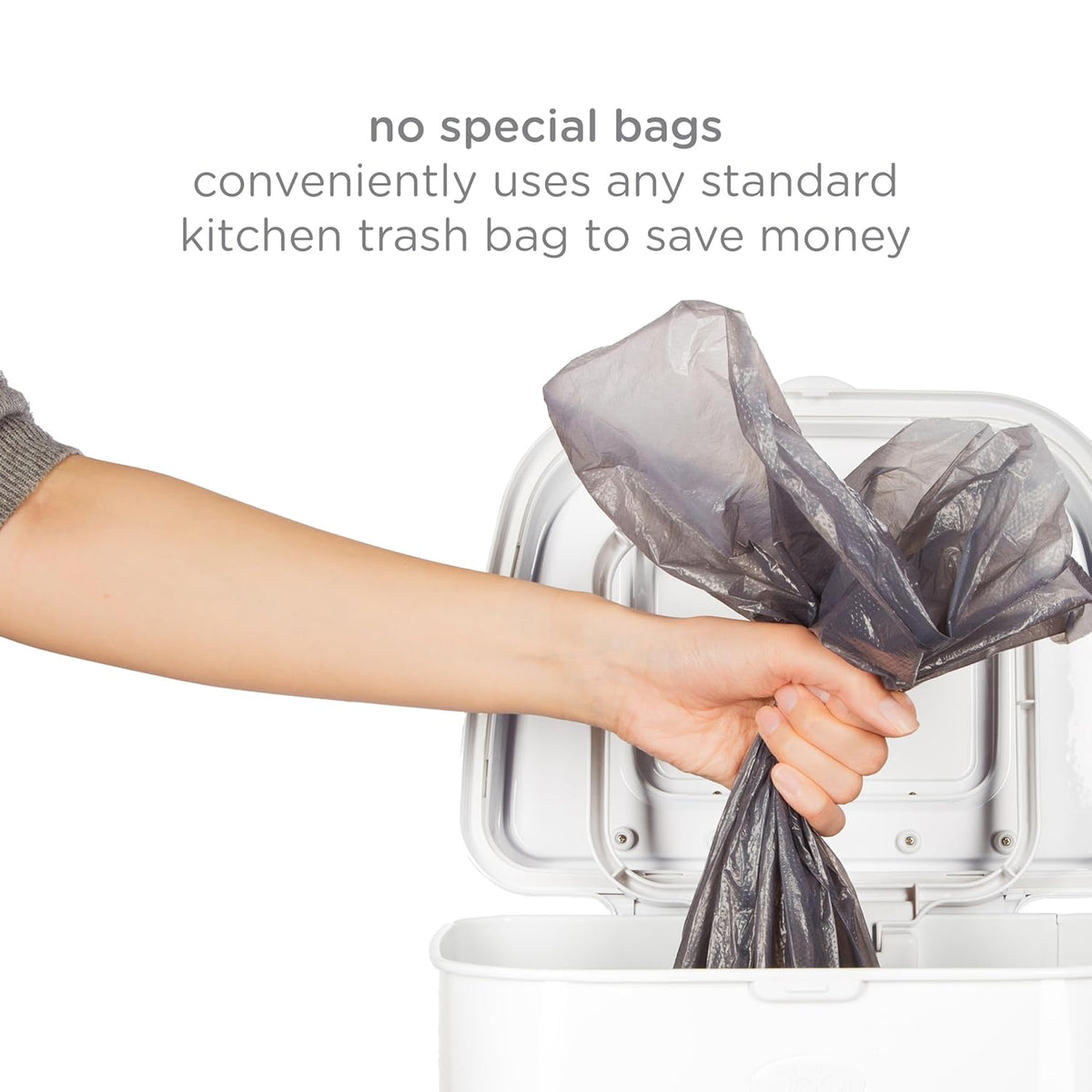 Ubbi Adult Diaper Pail, 13-Gallon Stainless Steel Incontinence Disposal Bin