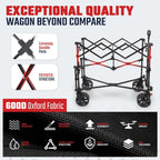 Sekey 400L Double-Decker Wagon, 500 lb Capacity, 50 in Extender