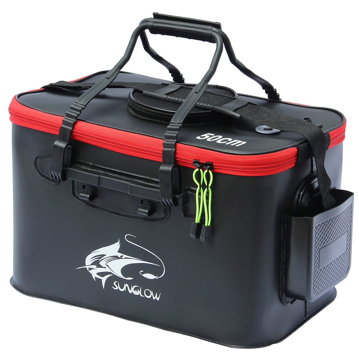 Grneric Fishing Bucket, 6Gallon/8Gallon/10Gallon Foldable Fish Bucket,Live Fish Container Multi-Functional Live Fish Bait Bucket,Outdoor Camping EVA Fishing Bag and Fish Protection Bucket