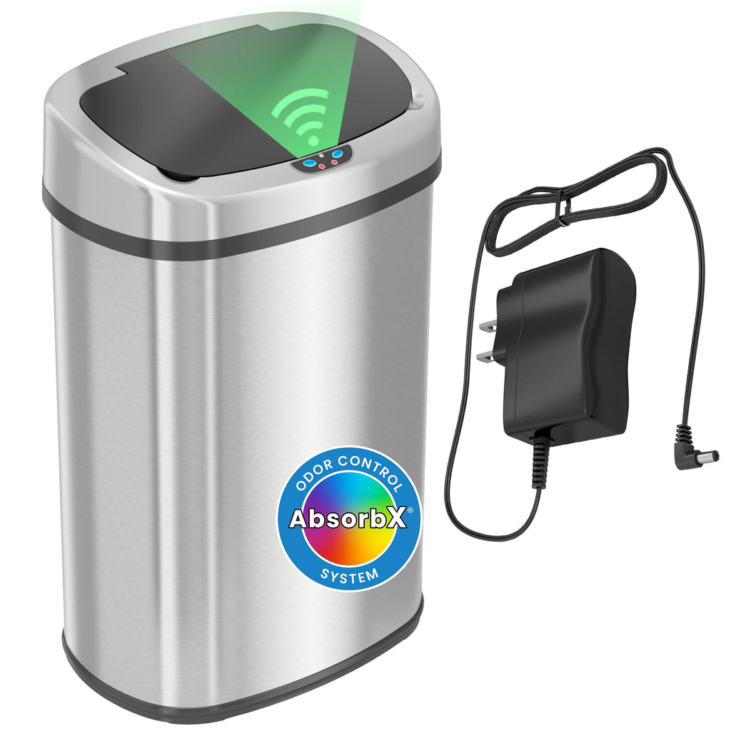 iTouchless Patented Large 24 Gallon Motion Sensor Trash Can | Odor Filter