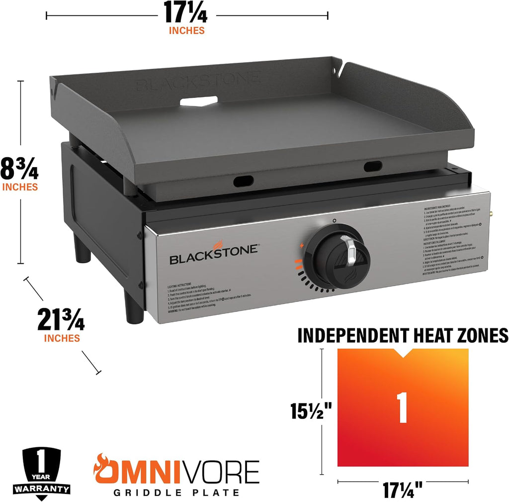Blackstone 1971 Original 17" Omnivore Tabletop Griddle, Black
