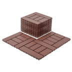 68 Pcs Interlocking Deck Tile (11.42"x11.42"), 61.60 Sq.Ft Deck Flooring Outdoor Waterproof All Weather, Flooring Tiles for Balcony, Backyard, Indoor & Outdoor, Dark Gray