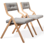 HOMEFUN Folding Chairs with Cushion, Folding Dining Chairs, 2 Pack