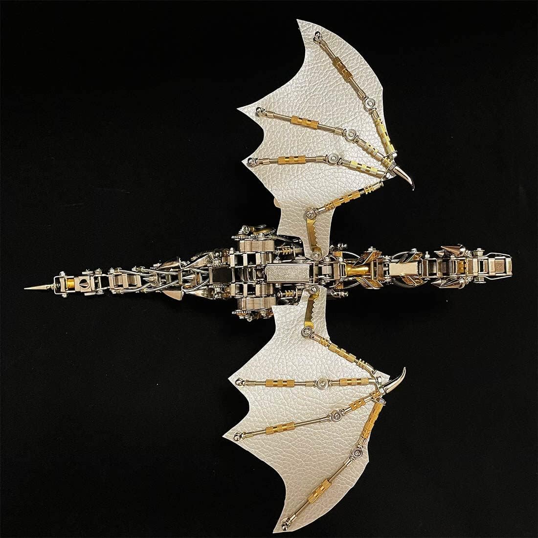 3D Metal Puzzle Dragon Model Kit, 600PCS DIY Assemble Steampunk Mechanical Flying Dragon Model with Interchangeable Wings, Creative Handcrafted Metal Art Craft Desktop Display & Decoration for Adults