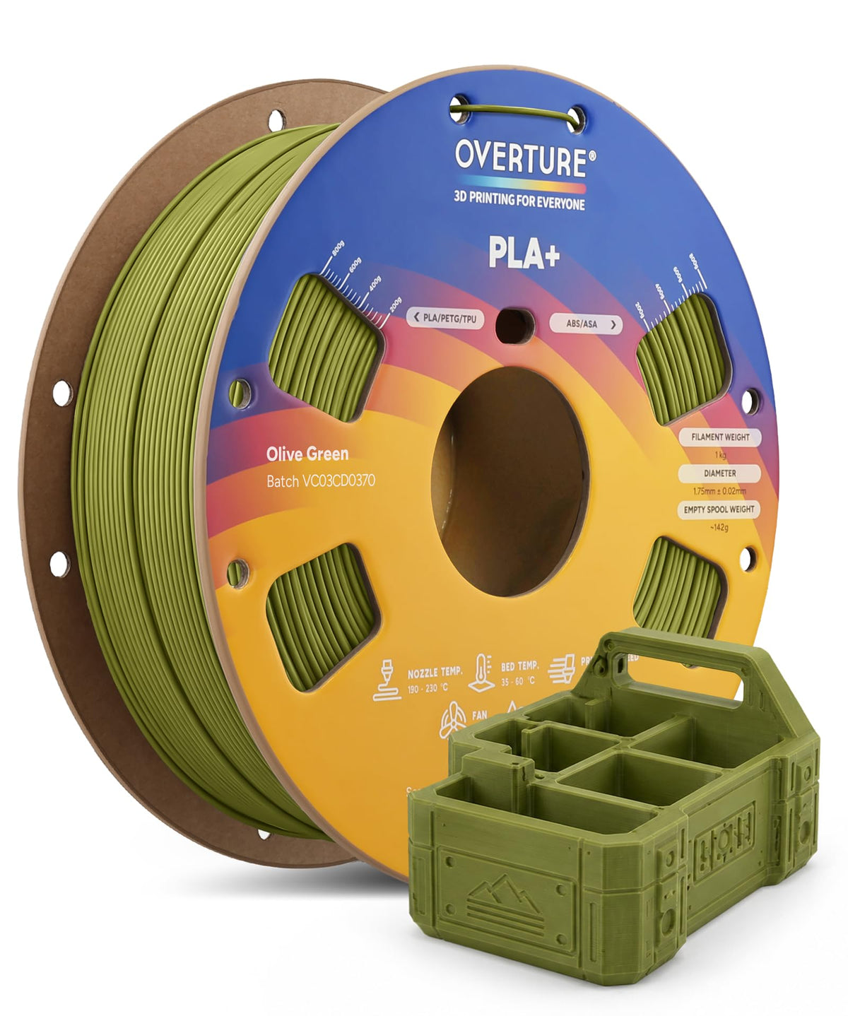 OVERTURE 10KG Bundle High Speed PLA+ 3D Printer Filament 1.75mm