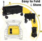 Sekey 300L Extended Collapsible Wagon, 660 lb Capacity, 48 in Long