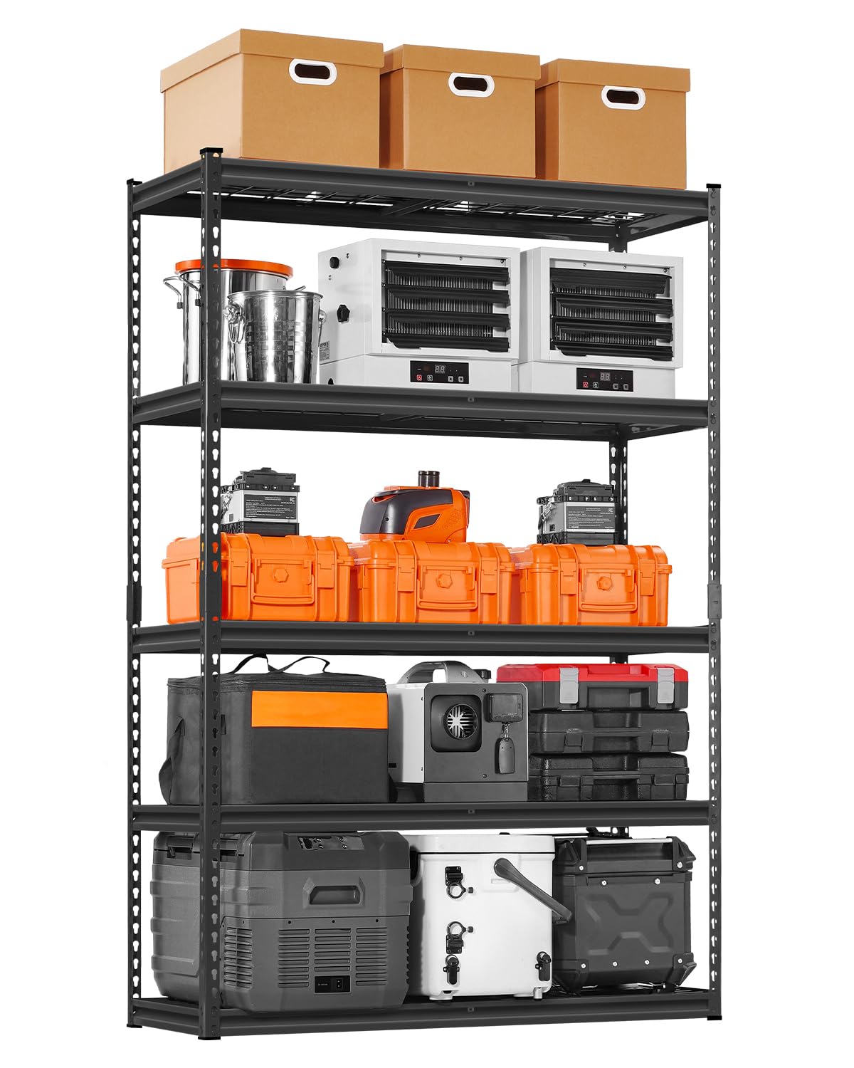 VEVOR Storage Shelving Unit 5-Tier Adjustable 2000 lbs Capacity 60"x24"x78"