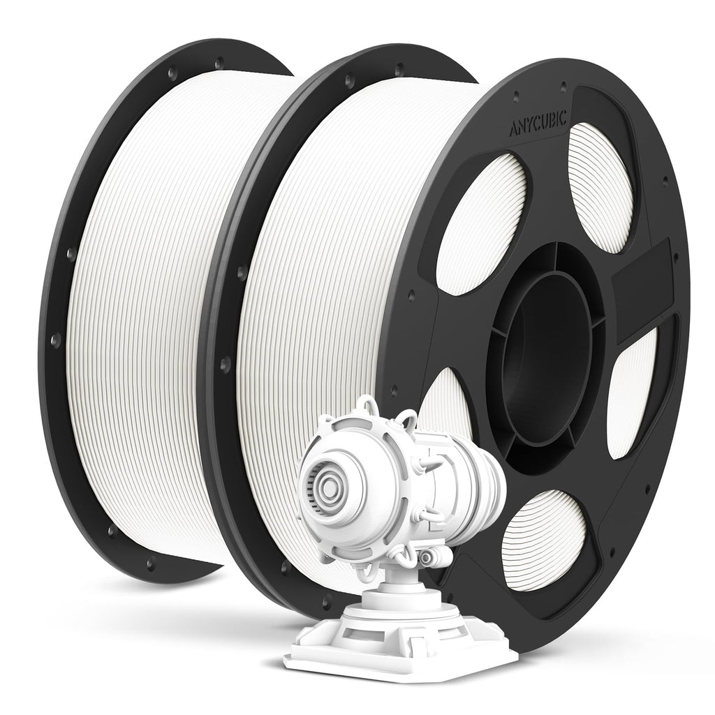ANYCUBIC PLA Plus (PLA+), 3D Printer Filament 1.75mm Bundle, High Toughness, 1KG Spool, Black, White, Texture Grey, Pink, Red, Blue, Green, Orange, Yellow, Purple, 10KG in Total