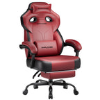 GTPLAYER Big & Tall Gaming Chair, Wide Seat with Footrest, Charcoal