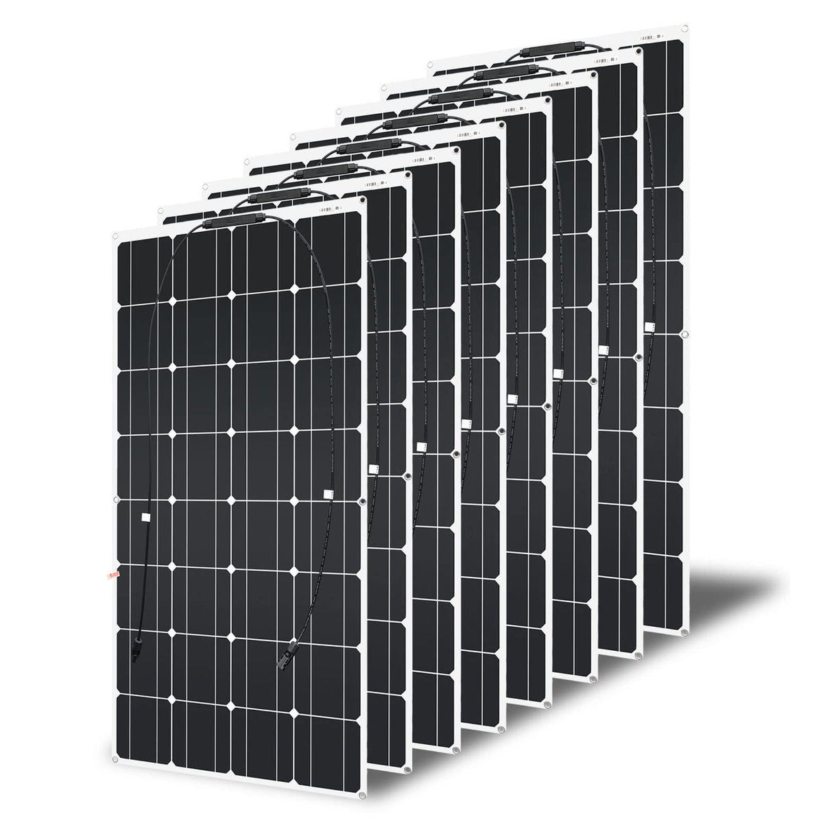 300W Flexible Solar Panel (3pcs 100w) 24V/12V Solar Panel Monocrystalline Silicon Photovoltaic Solar Charger is Suitable for RV Yacht Camping and Other Uneven Surfaces