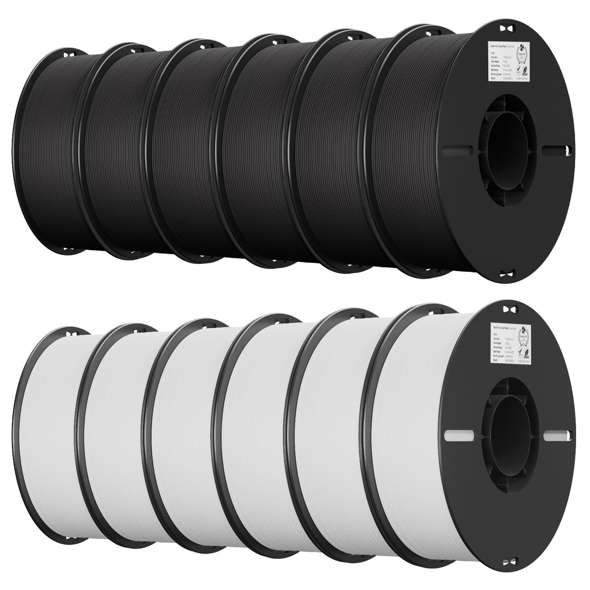 Creality PLA 3D Printer Filament, Multicolor, 12-Pack, 12KG Total