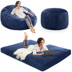 Bean Bag Chairs for Adults - Giant Bean Bag Convertible Floor Sofa