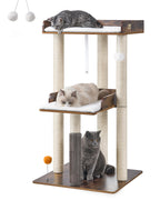 FourFurPets 43.7" Modern Cat Tree for Large Cats, Quick One‑Person Assembly