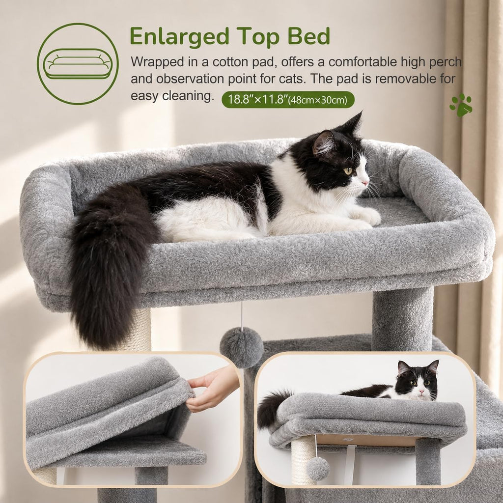 Globlazer Cat Tree Tower with Scratching Post for Indoor Cats, F53