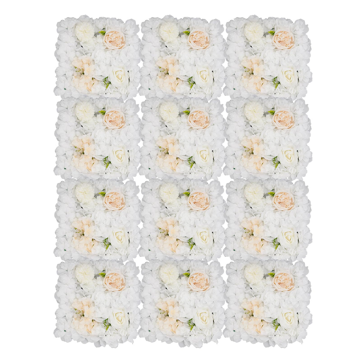 Pink Yellow Flower Wall Panels, Artificial Peony Rose Backdrop, 6Pcs 3D Silk Floral Panels for Wedding Decor, Party Background, Home Wall Decoration (40x60cm)