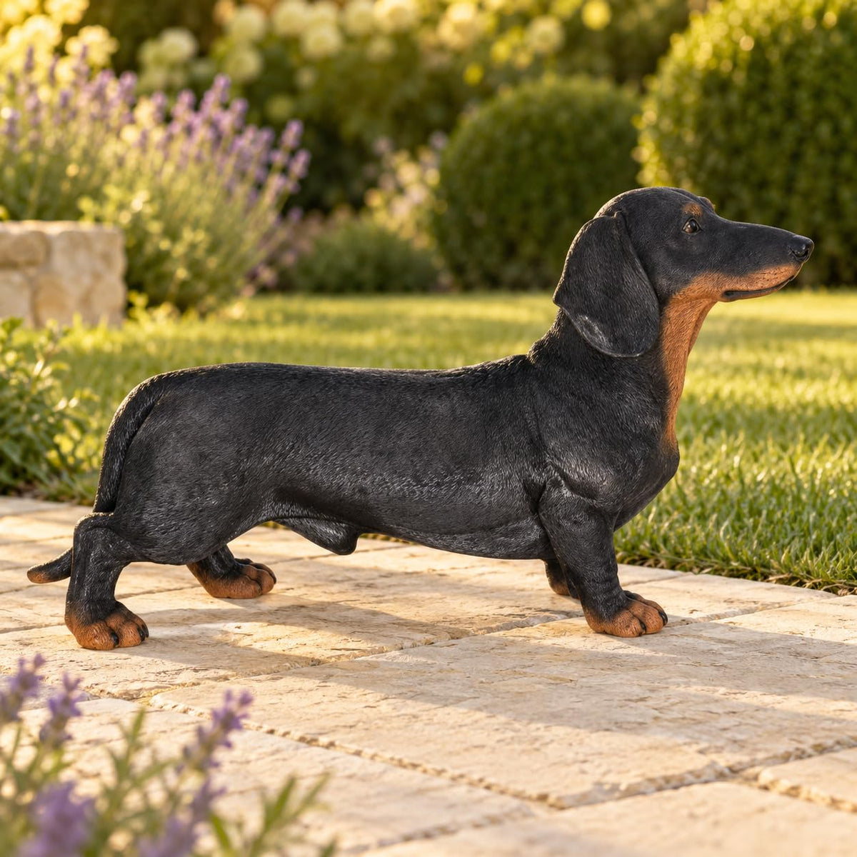 Baby Pink Pig Garden Statue with Curled Tail for Farmhouse Decor