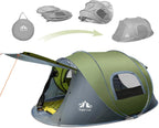 Night Cat Pop-up Camping Tent: 2/3/4/6 Person Tent Waterproof Instant Easy Setup Family Tent