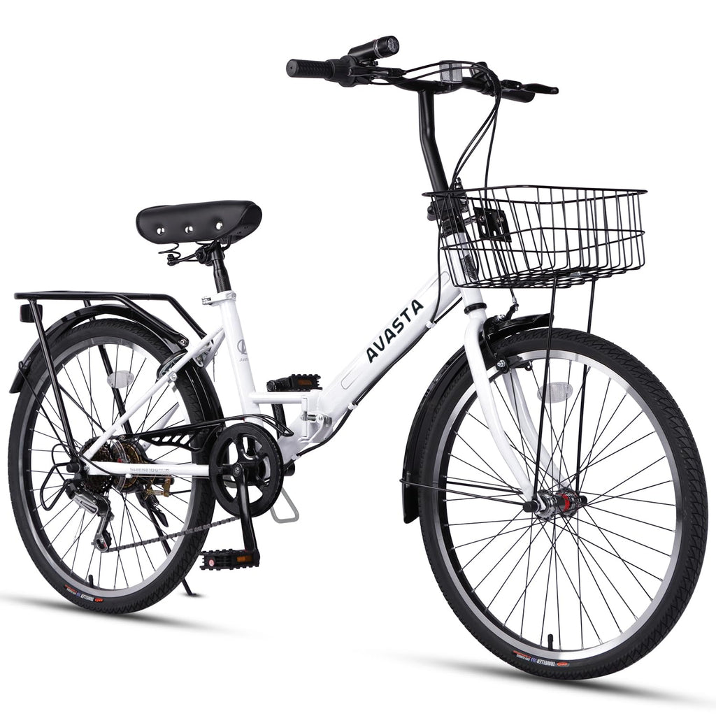 AVASTA Quartet Folding Bike, 20/24 Inch, 7-Speed, Dual Brakes
