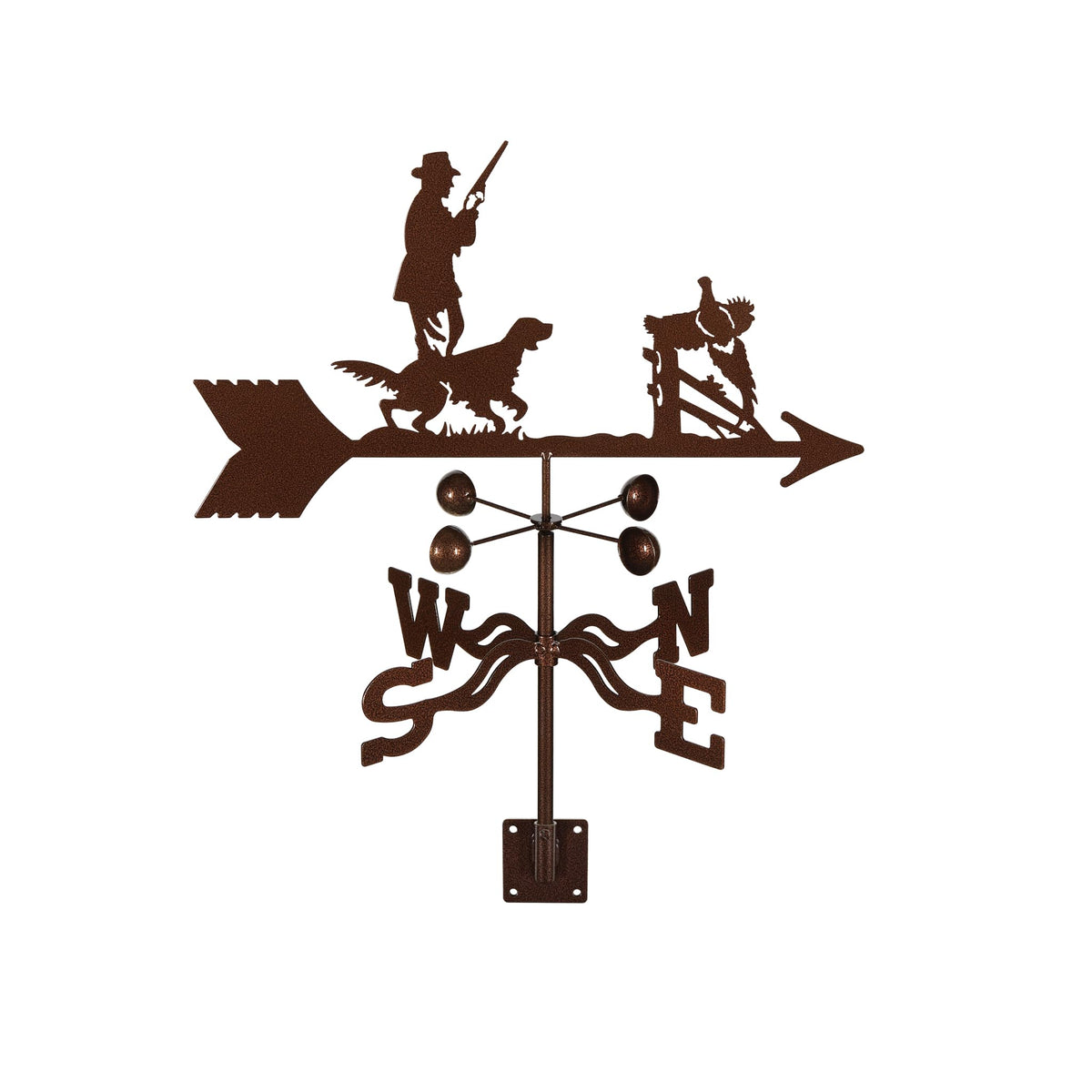EZ Vane Steel Witch Weathervane with Wind Cups — 4-Sided Mount